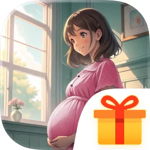 アニメの妊婦ママと赤ちゃんのお世話