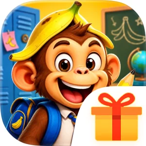 Funny Monkey In Banana Academy