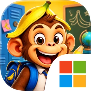 Funny Monkey In Banana Academy