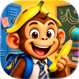 Funny Monkey In Banana Academy